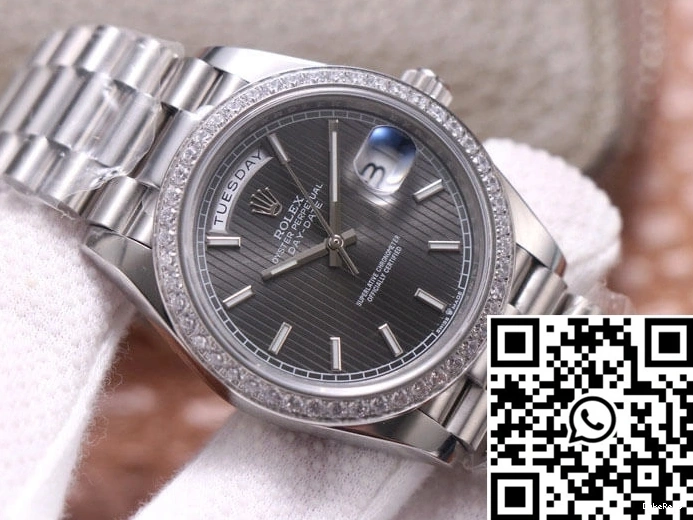 White Dial Day-Date Grey M228349RBR-0008 Factory Gold Rolex EW 0509